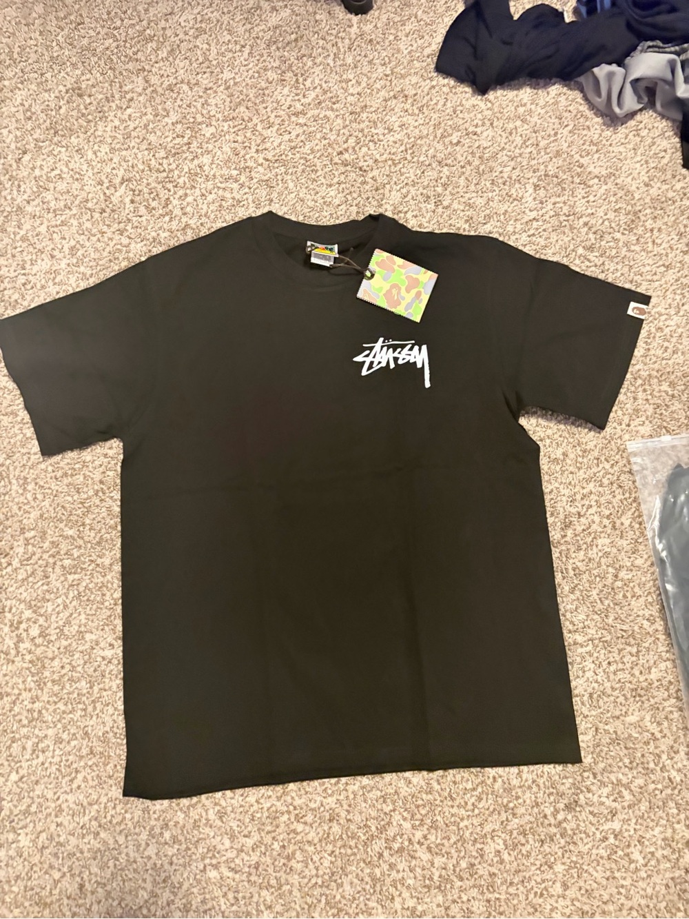 Bape Black Short Sleeve Logo Tee
